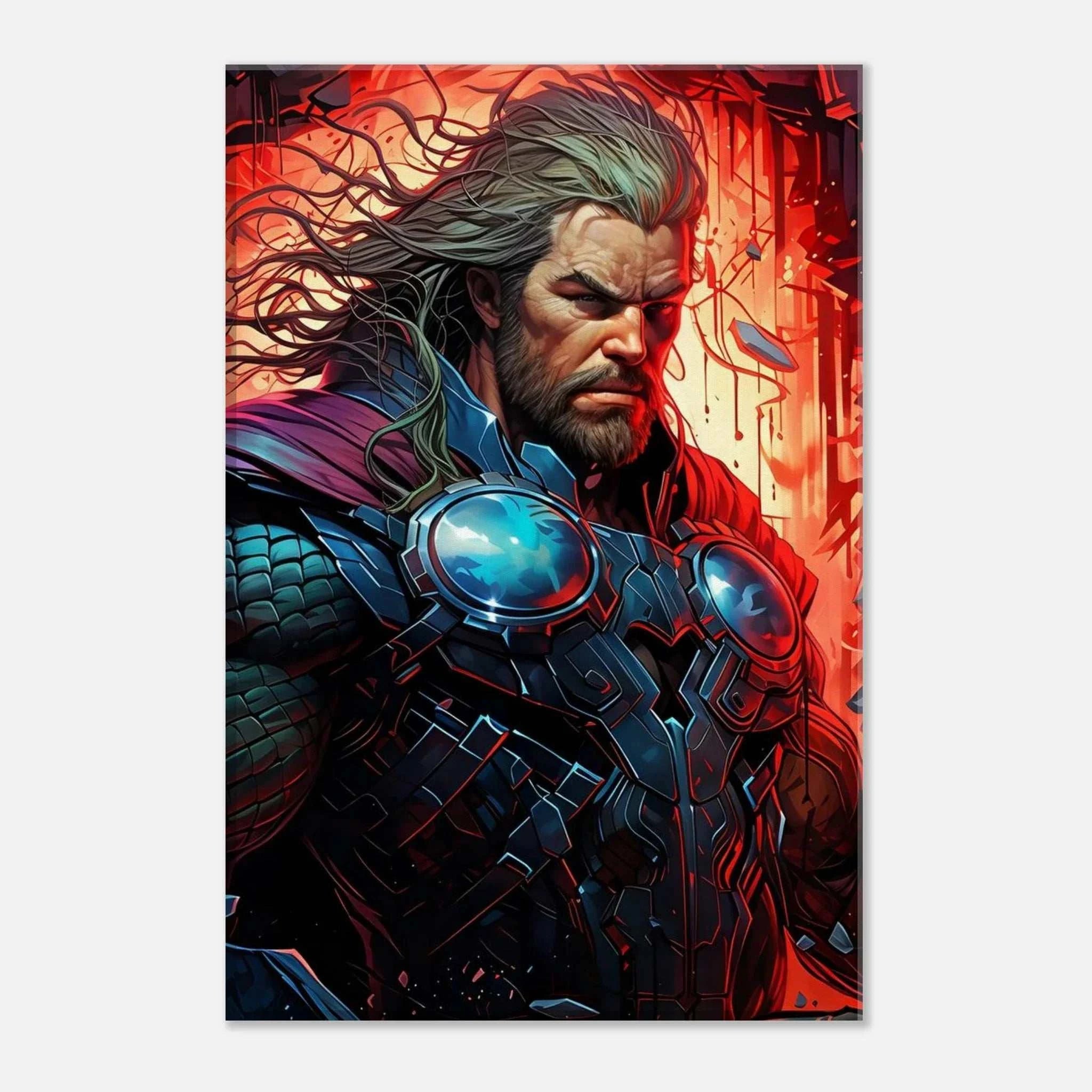 Thor Wall Canvas featuring bold, striking imagery; adds fearless edge and strength to any room.
