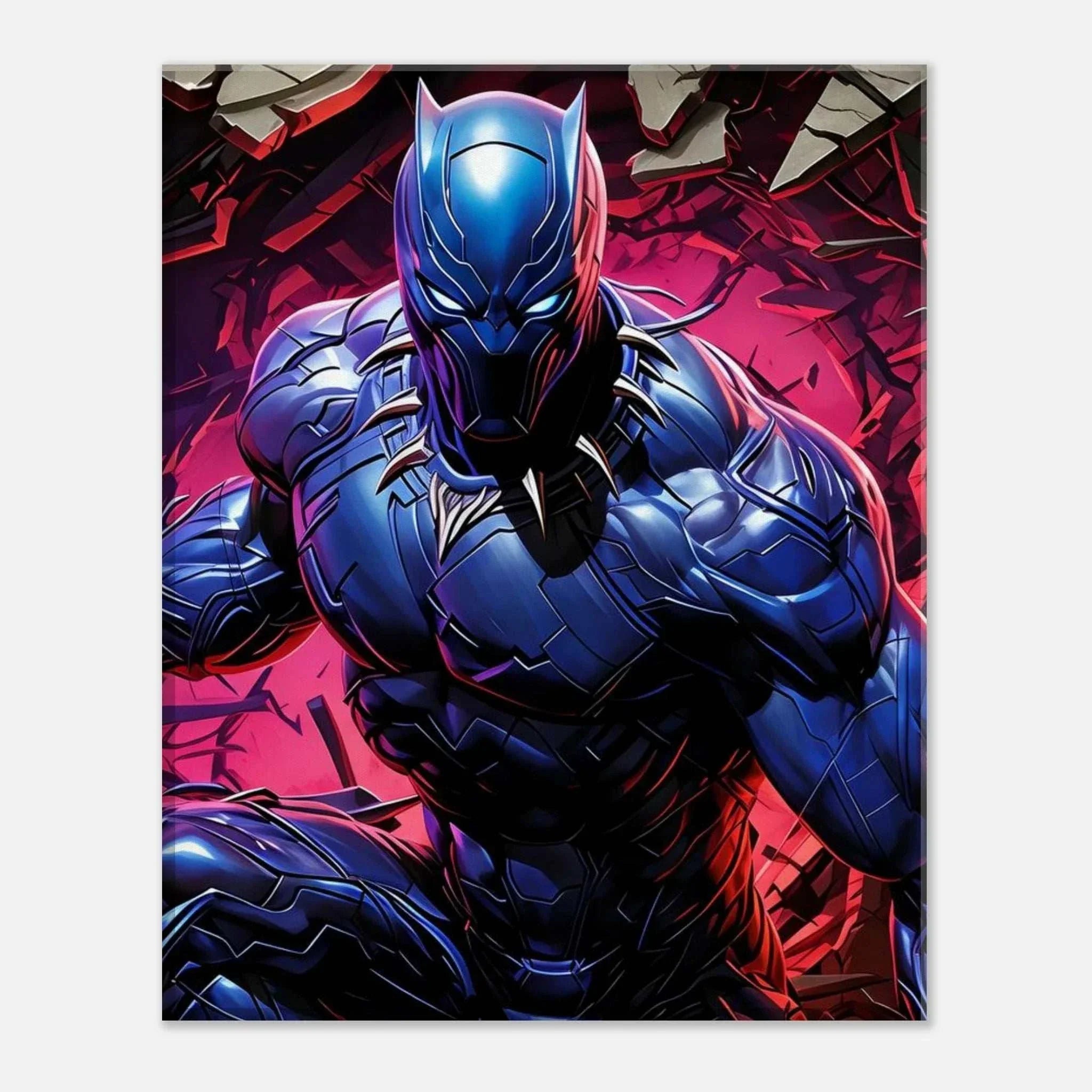 Black Panther wall canvas with bold design and vibrant print.