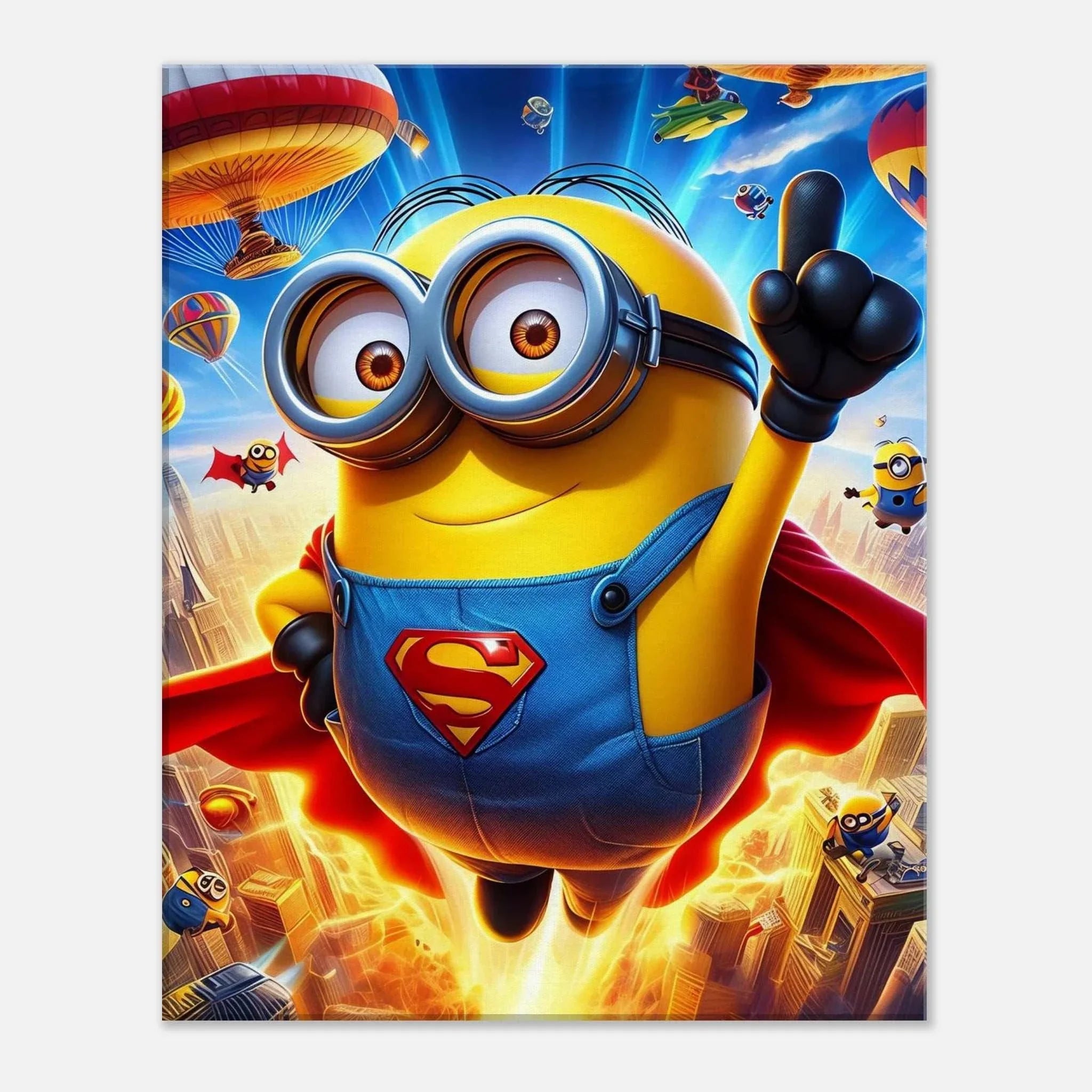 Minions Wall Canvas with vibrant design featuring playful characters; perfect for kids' rooms.