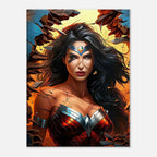 Wonder Woman wall canvas featuring bold, vibrant artwork, ideal for fans and home décor.