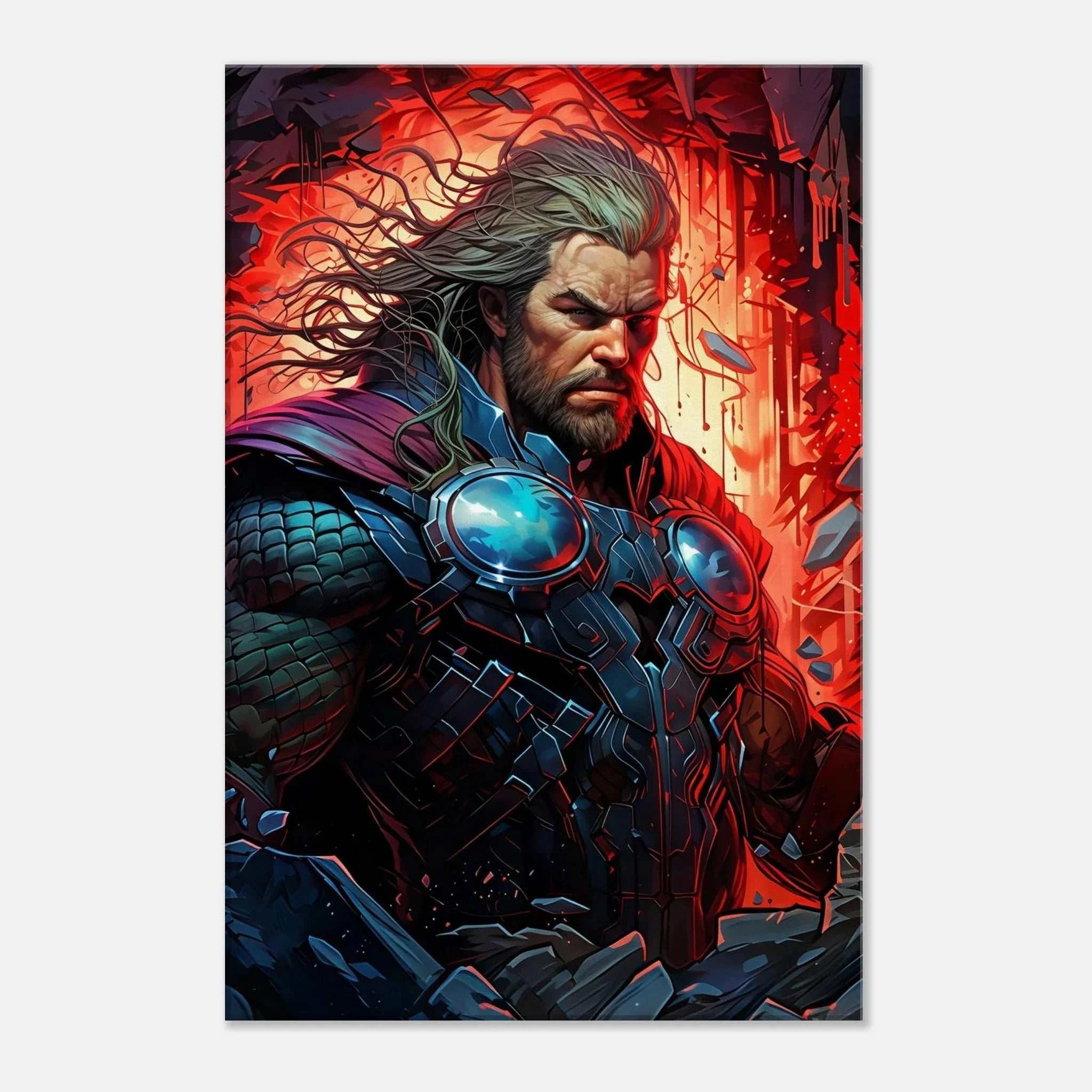 Thor Wall Canvas featuring bold, striking imagery with vibrant print, available in various sizes and profiles.