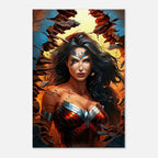 Wonder Woman Wall Canvas featuring vibrant artwork and bold colors.