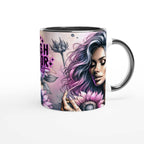 Not Enough Sage motivational coffee mug with vibrant design and inspirational quote, 11oz ceramic, dishwasher and microwave safe.