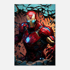 Ironman Wall Canvas with vibrant artwork and bold colors, perfect for superhero fans.