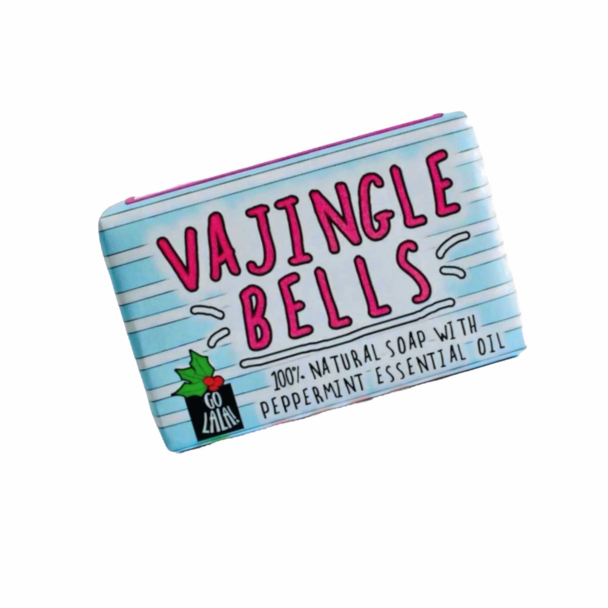 Vajingle Bells Soap with cedar wood and cinnamon scent, vegan, paraben-free, holiday gift.